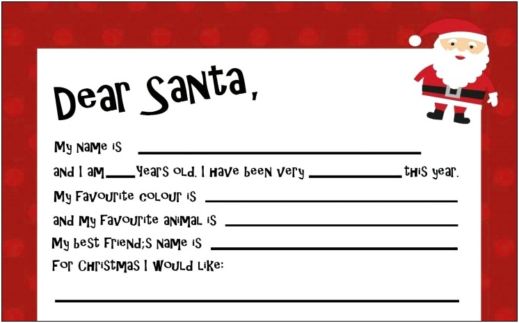 Free Template Santa Letters From North Pole