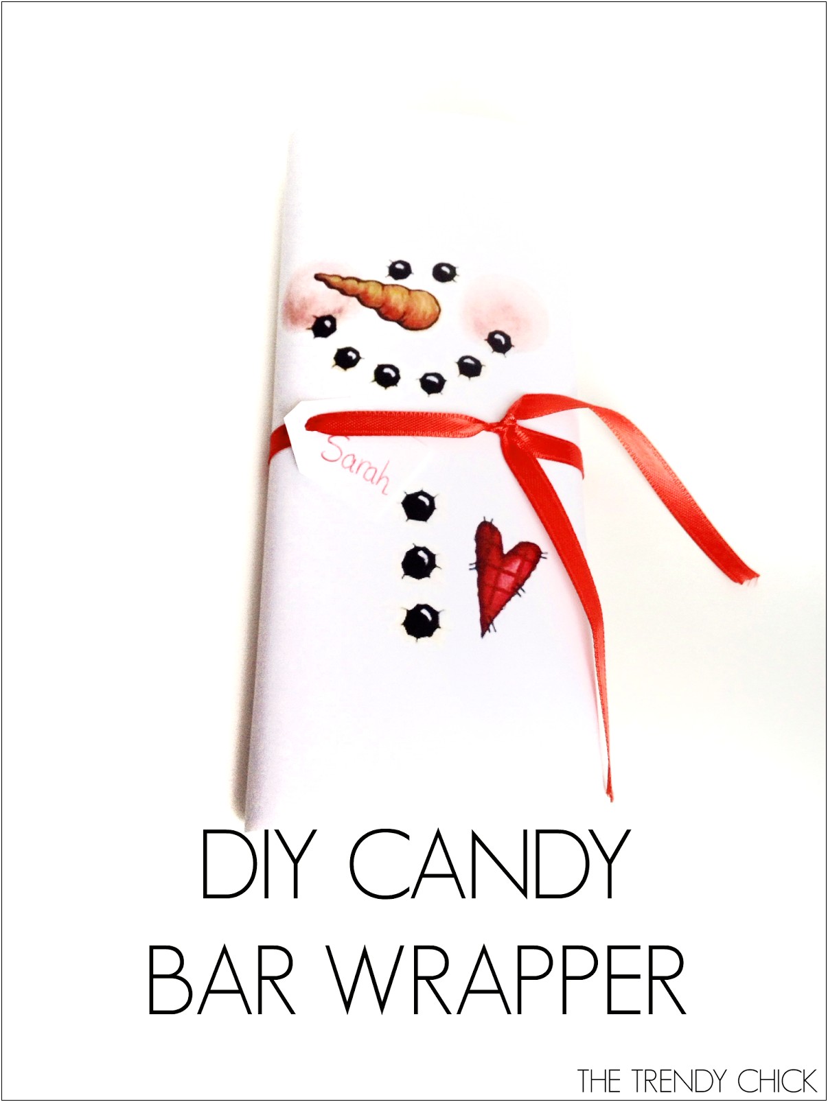 Free Template Snowman Candy Bar Wrapper
