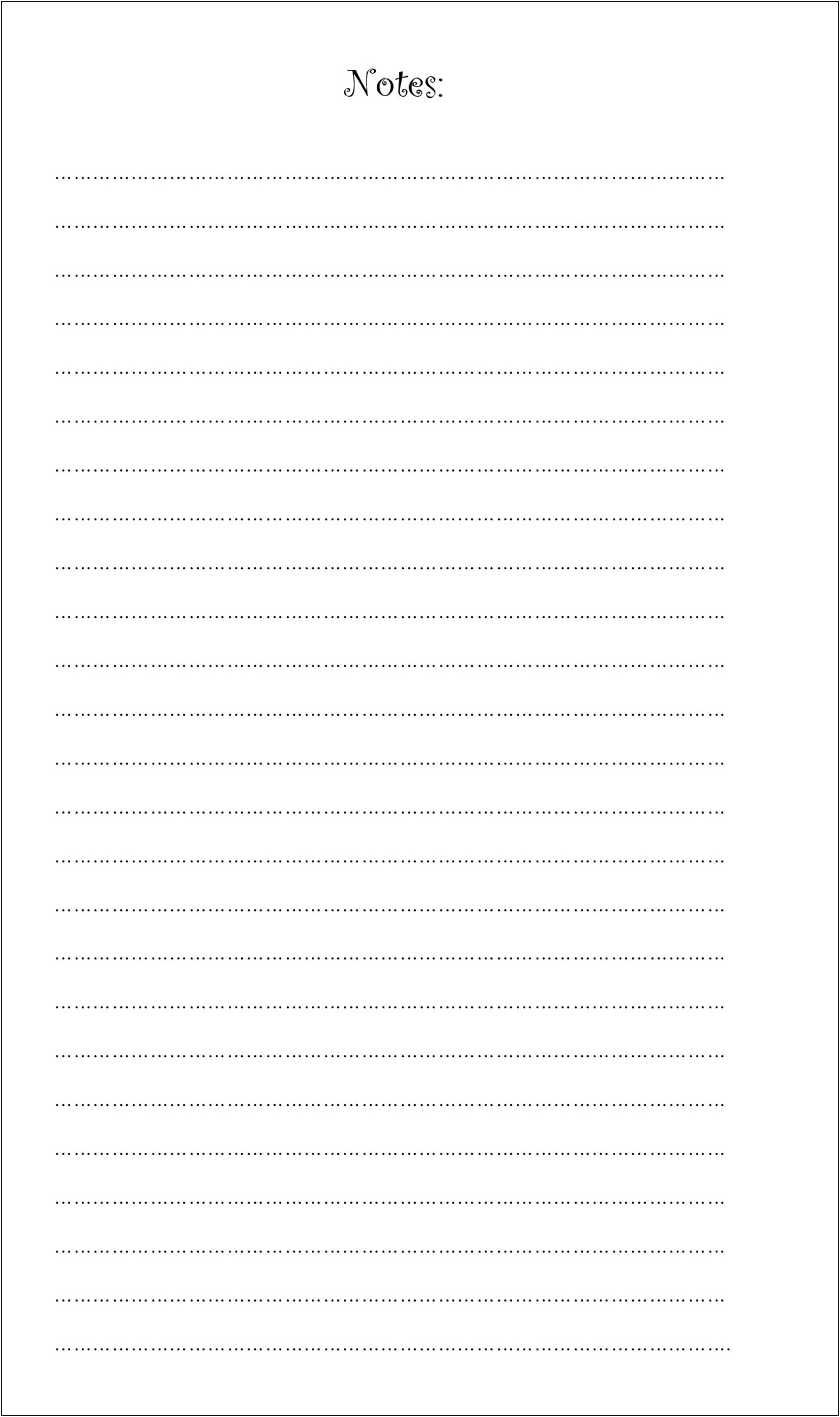 Free Template With Three Columns Lined Paper