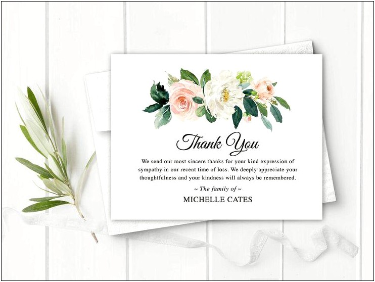 Free Templates For Funeral Thank You Cards