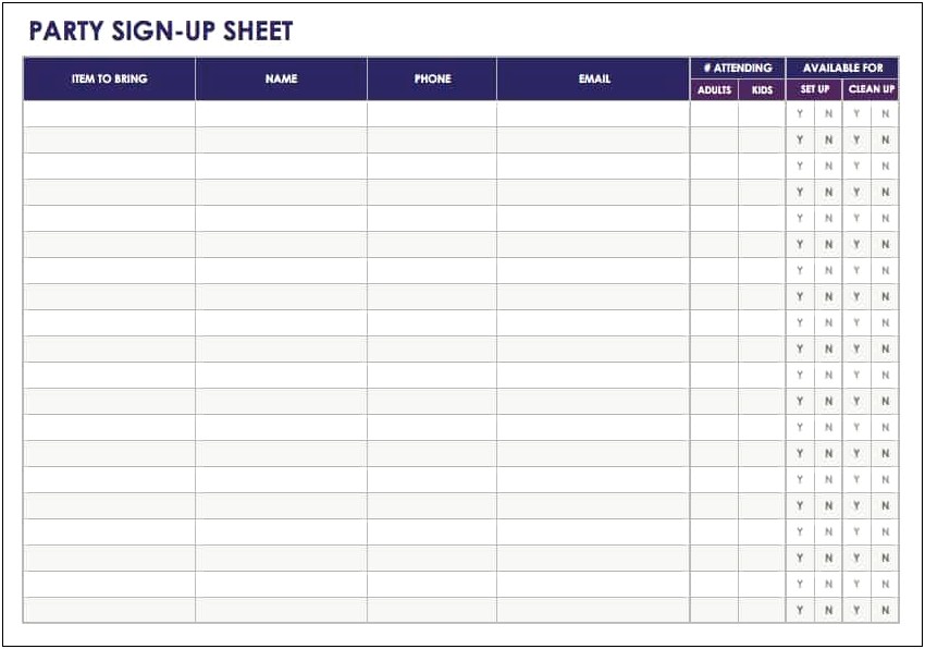 Free Templates For Guest Sign In Sheet
