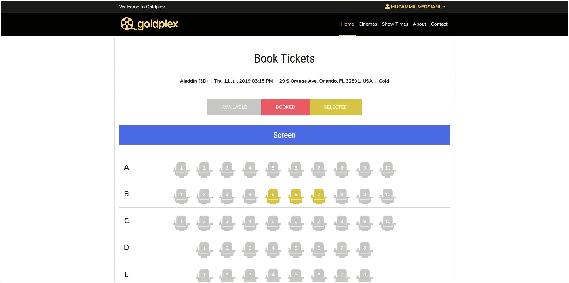 Free Templates For Online Movie Ticket Booking System