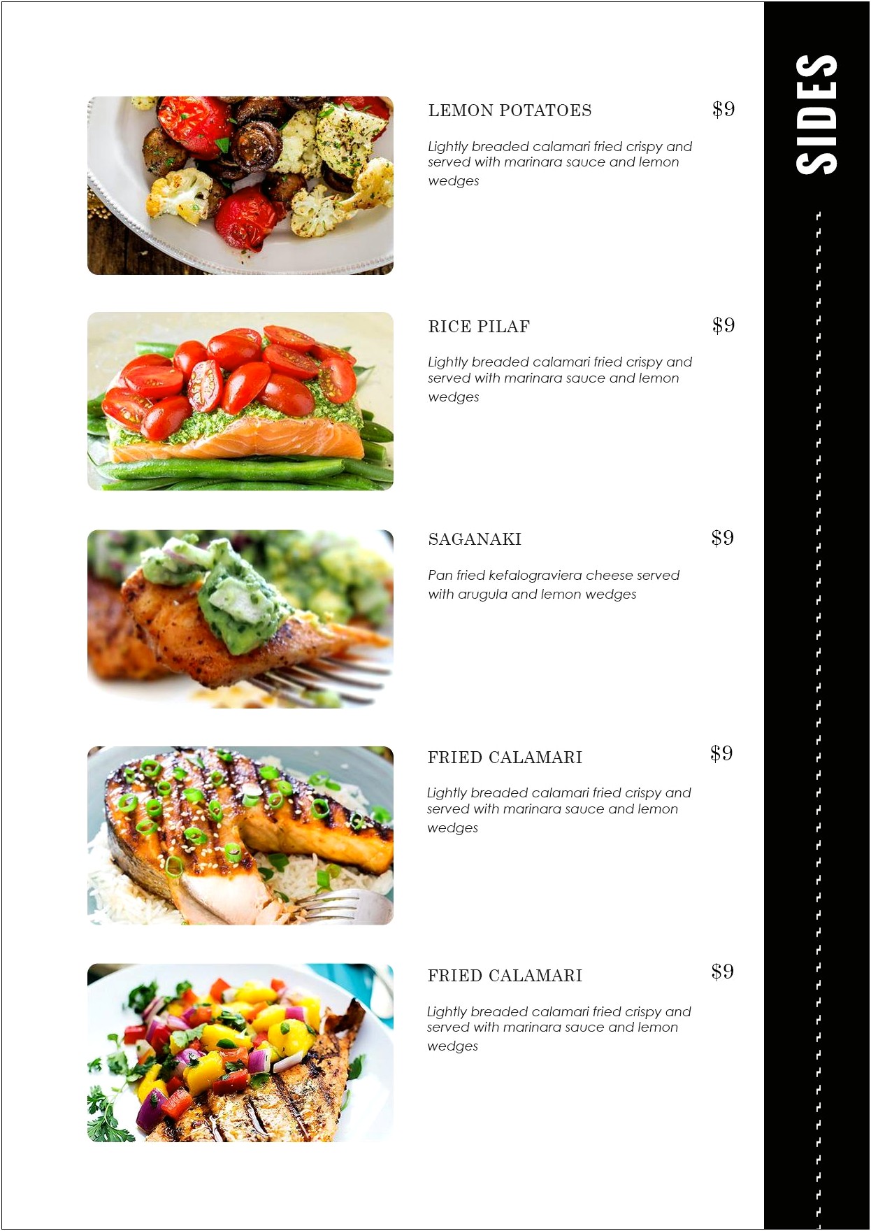 Free Templates For Restaurant Menus On Word