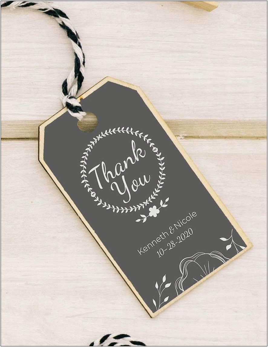 Free Templates For Tags On Wedding Favors