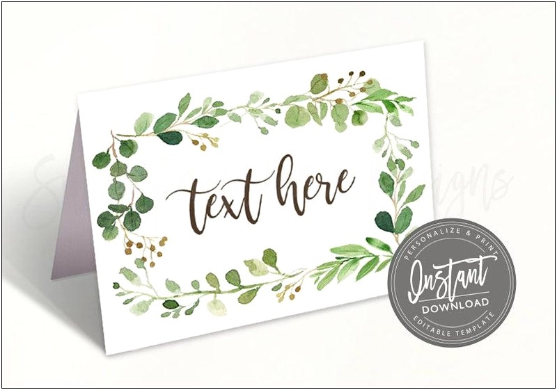 Free Templates For Wedding Name Place Cards