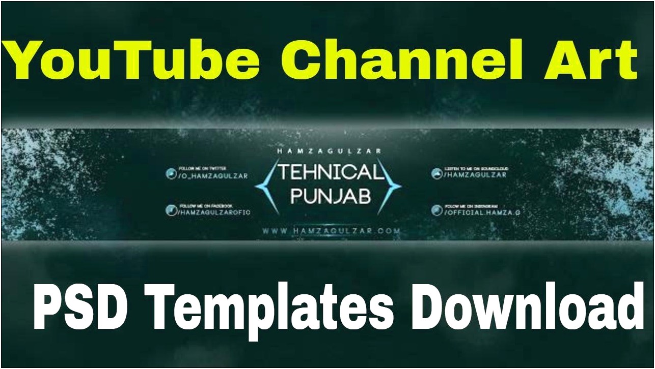 Free Templates For Youtube Channel Art