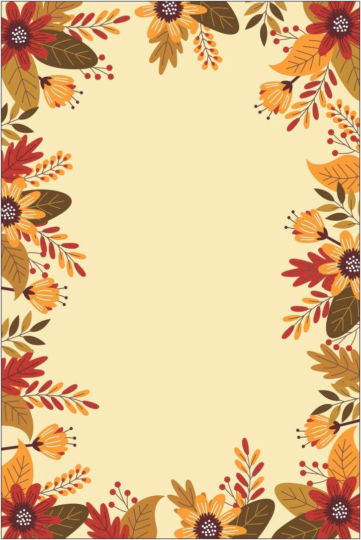 Free Thanksgiving Borders For Word Documents Templates
