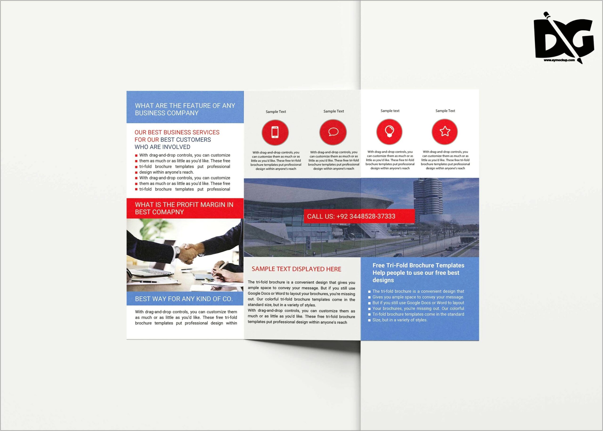 Free Three Fold Brochure Template For Word