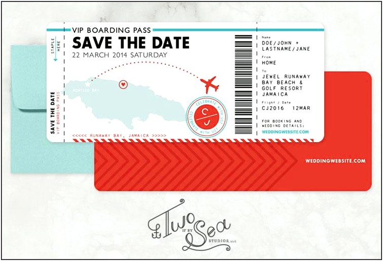 Free Ticket With Bar Code Invitation Template