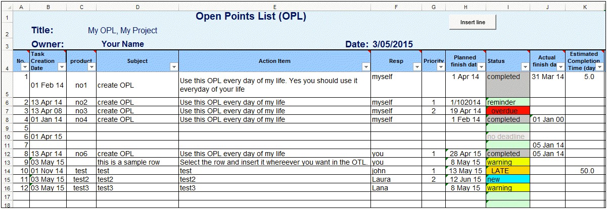 Free To Do List Template Excel