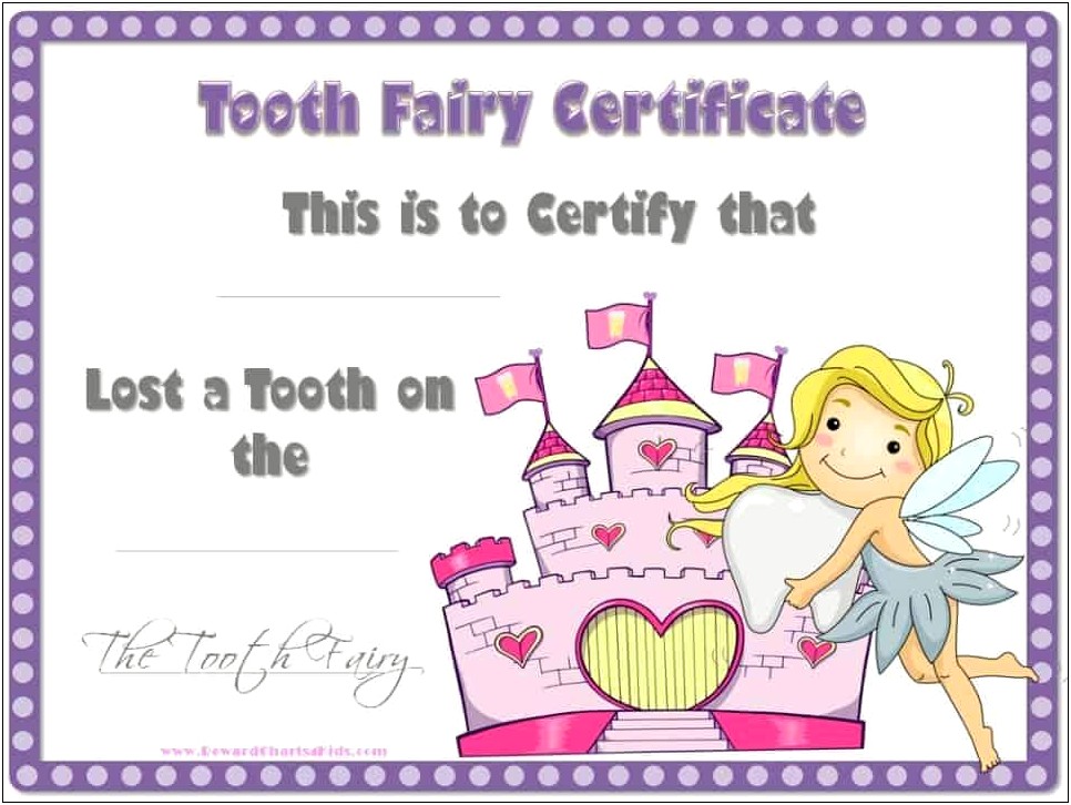 Free Tooth Fairy Letter Template Download Uk