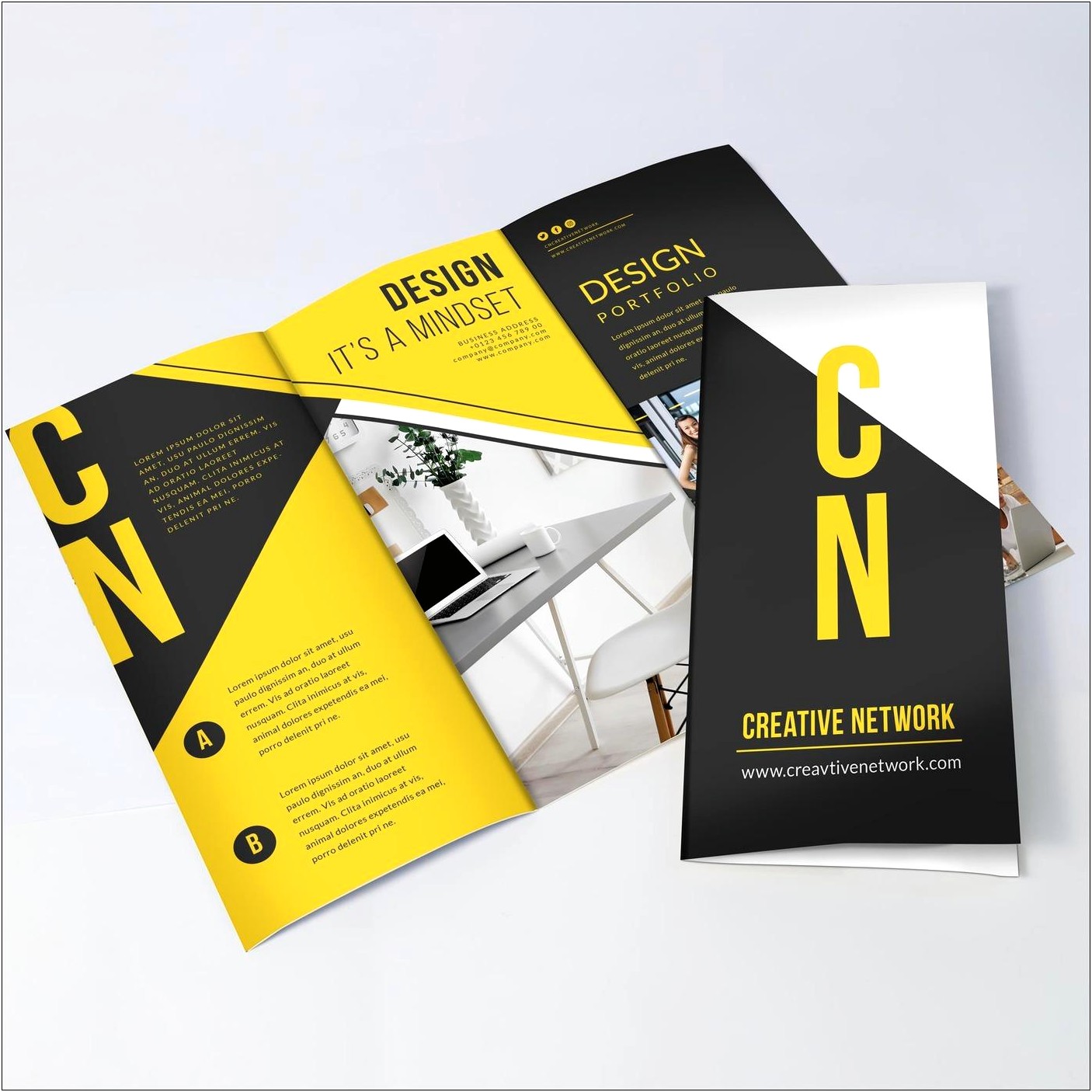 Free Tri Fold Brochure Template Navigation Theme
