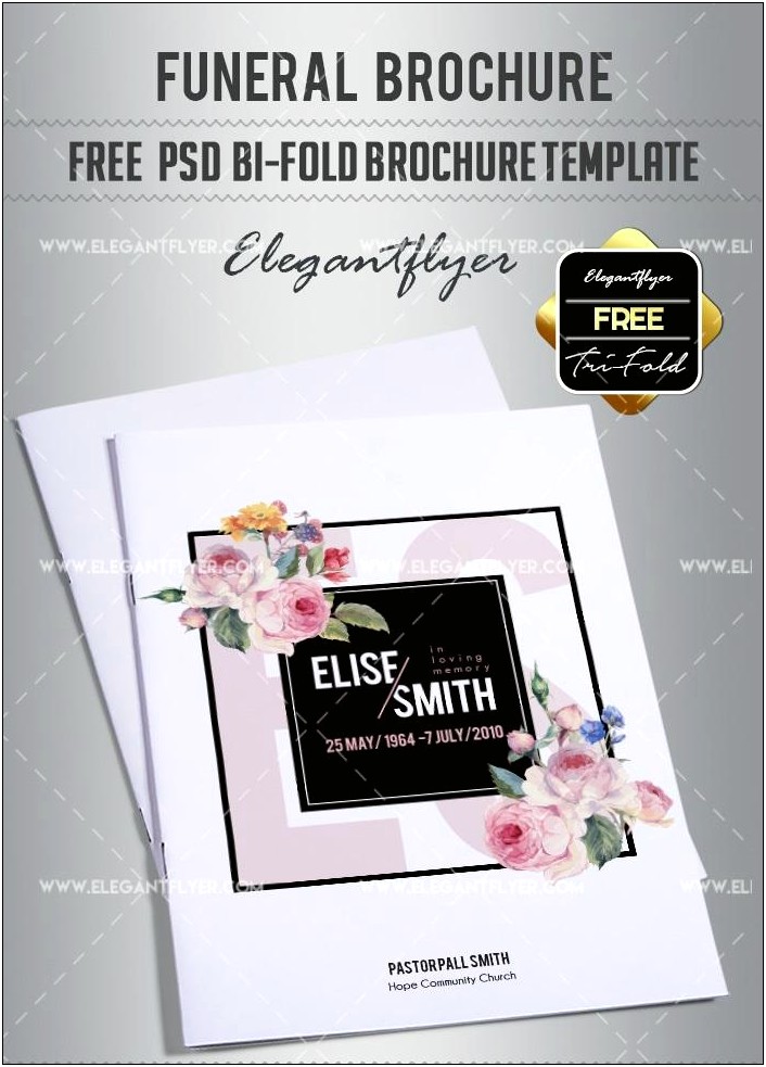 Free Tri Fold Funeral Brochure Template