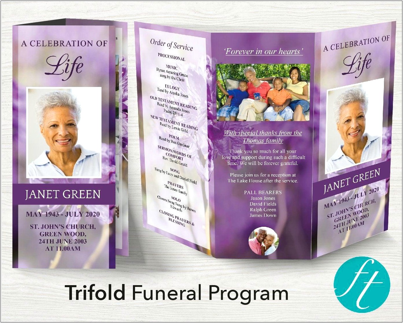Free Tri Fold Funeral Program Template Word