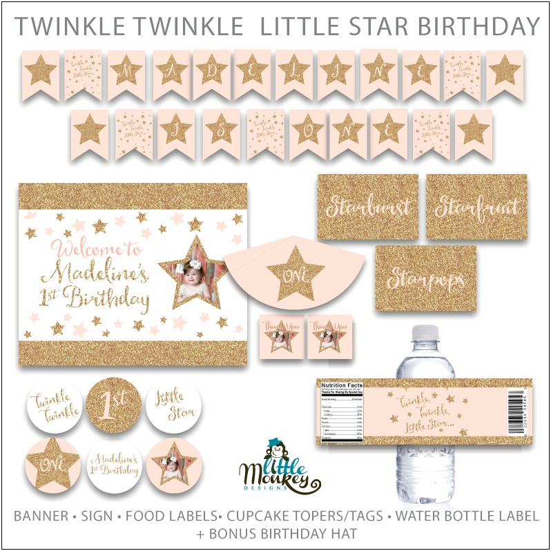 Free Twinkle Twinkle Little Star Invitation Template