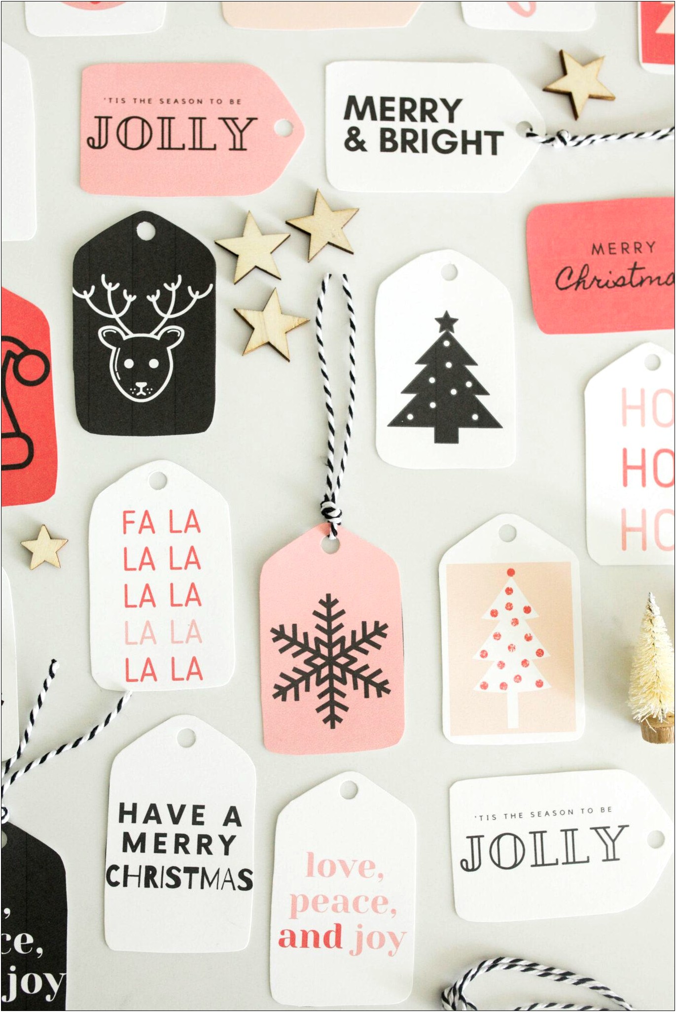Free Type And Print Christmas Tags Templates