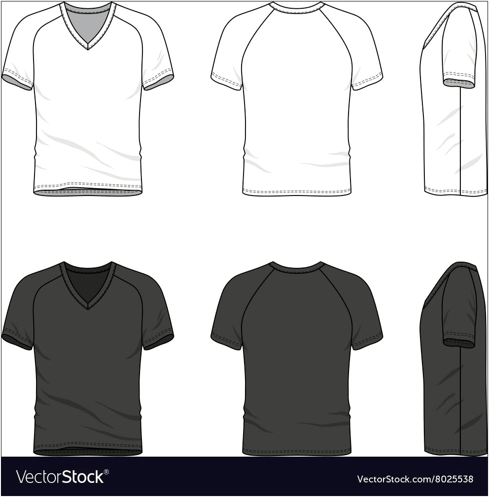 Free V Neck T Shirt Template Vector