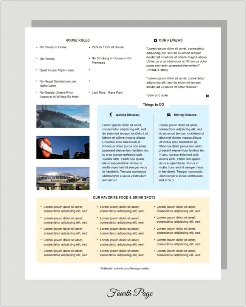 Free Vacation Rental Welcome Book Template