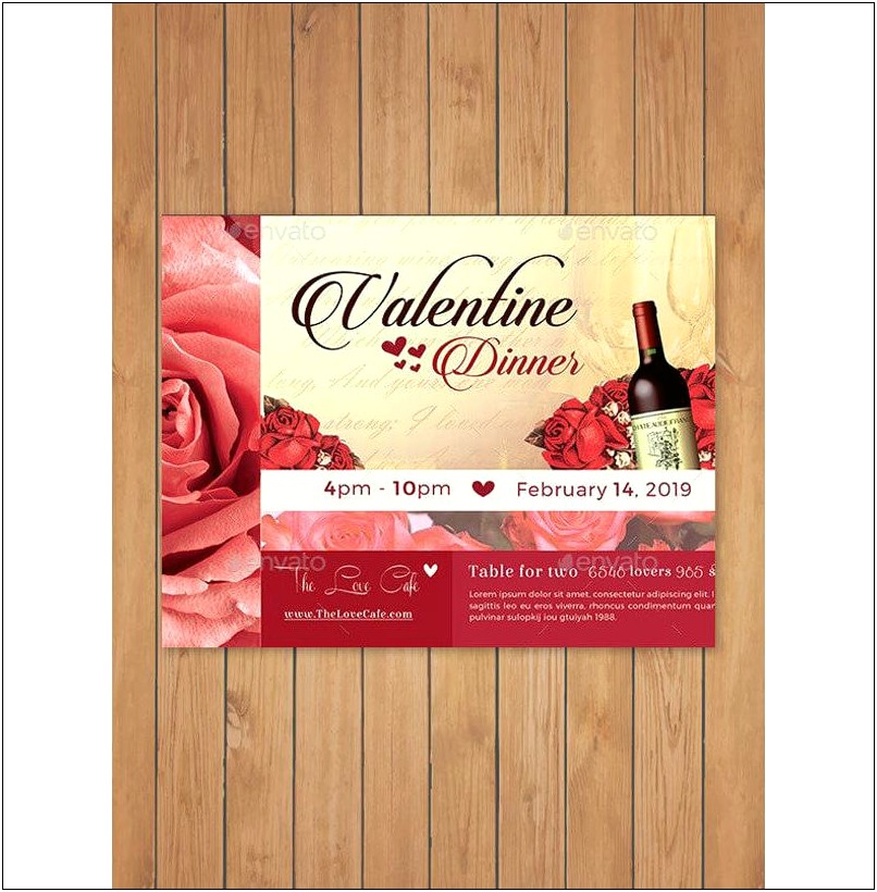 Free Valentine's Day Menu Template For Word