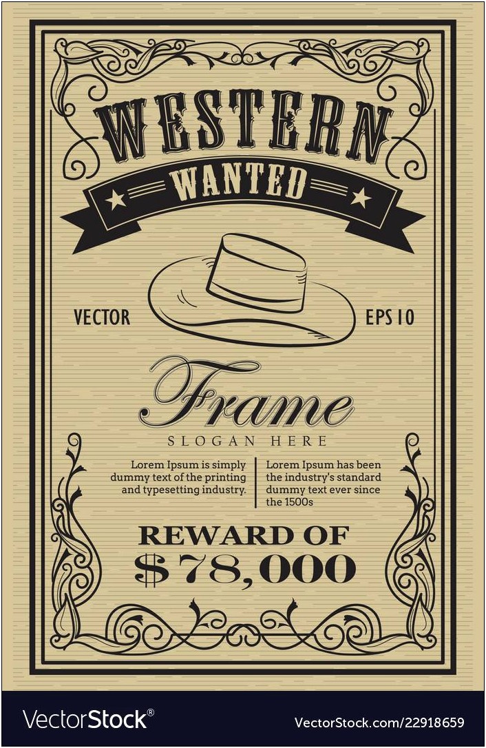 Free Vector Antique Sign Template Old West