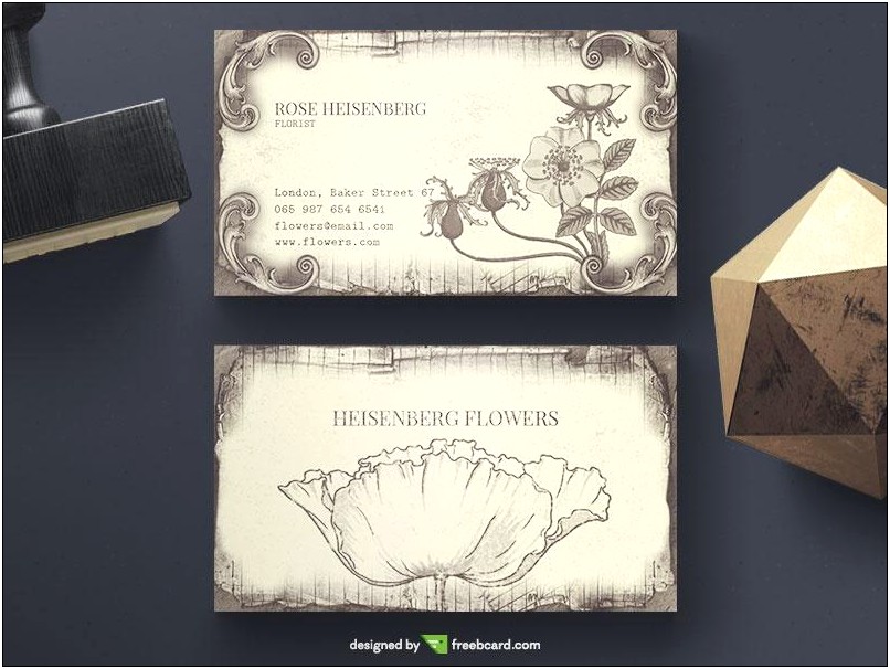 Free Vintage Business Card Templates For Word