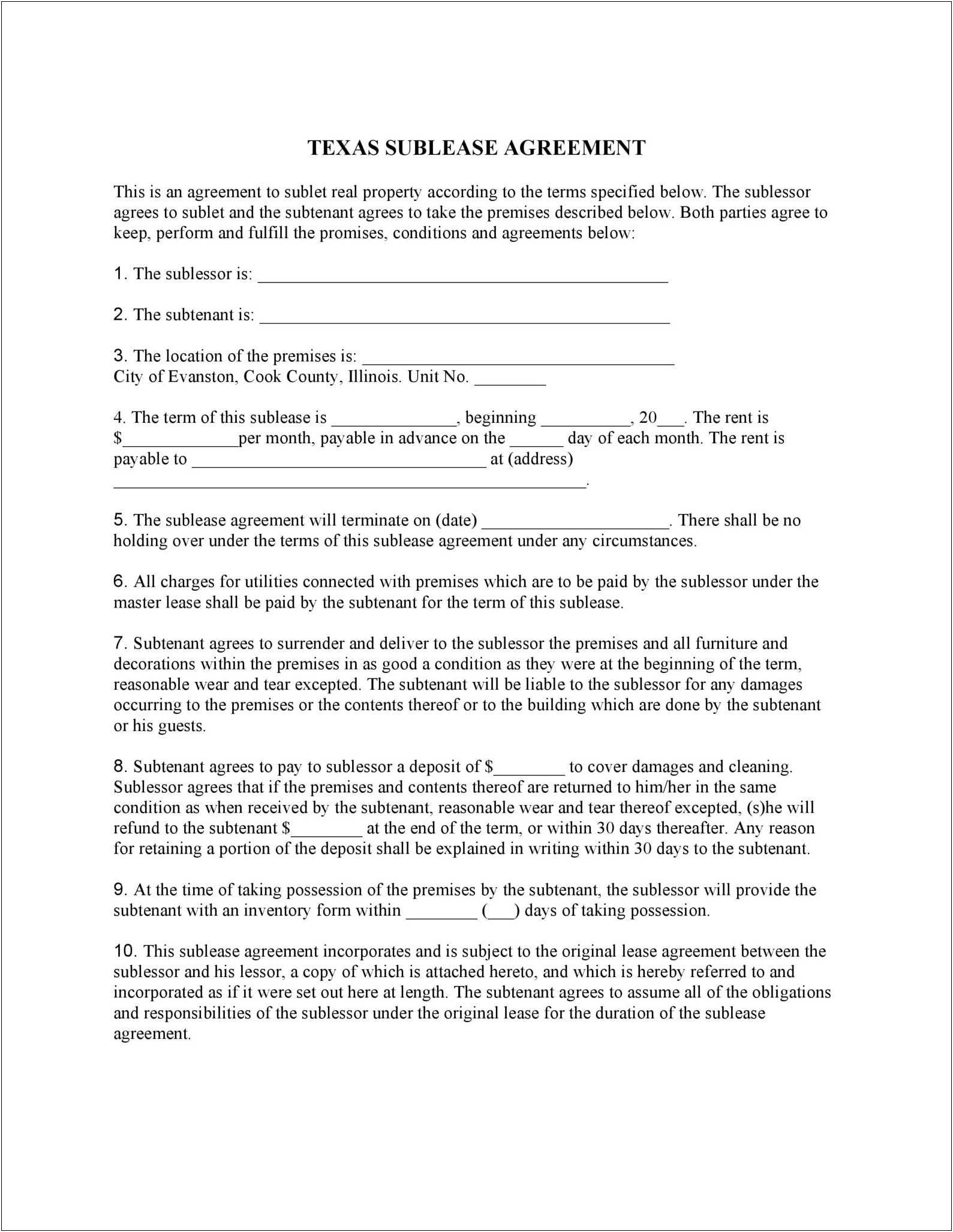 Free Virginia Sublease Agreement Templates Pdf & Docx Formswift