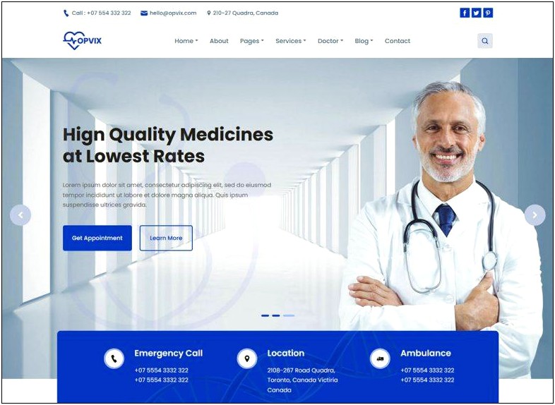 Free Web Templates For Hospital Management System