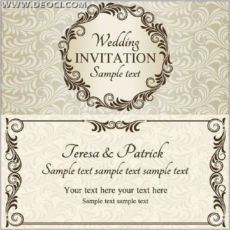Free Wedding Invitation Samples By Mail