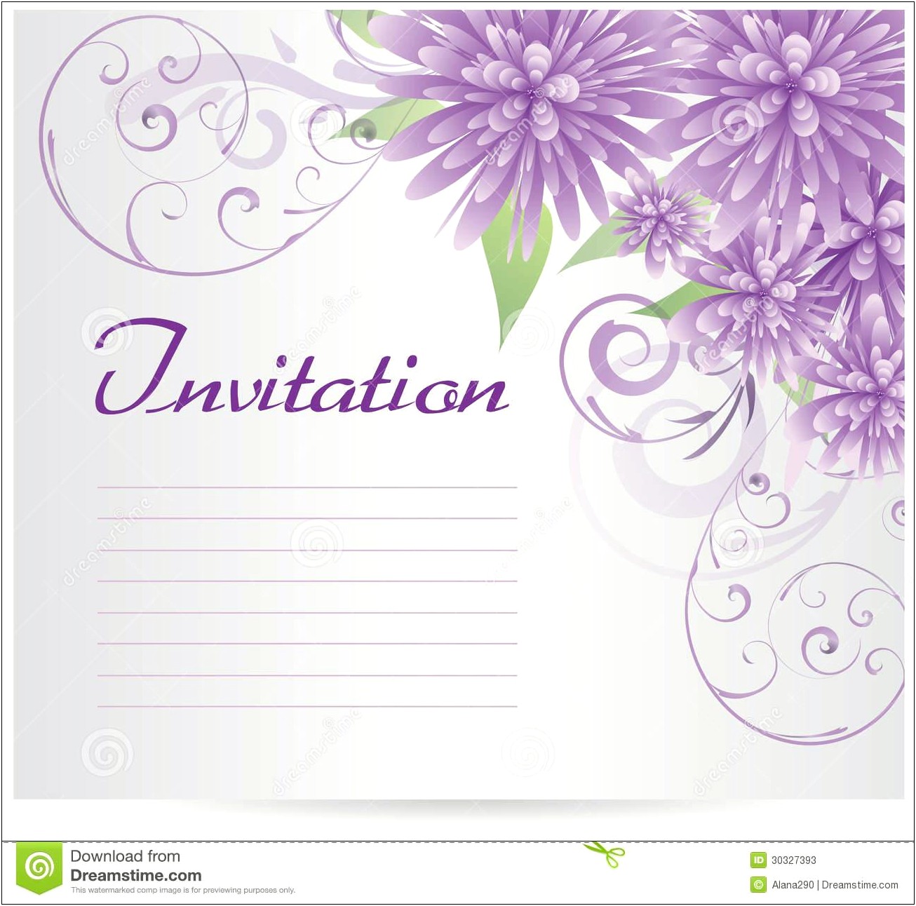 Free Wedding Invitation Templates Elegant Plum Silver Swirl
