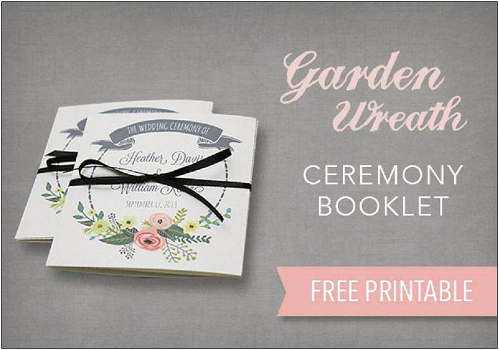 Free Wedding Program Template That Can Be Printed