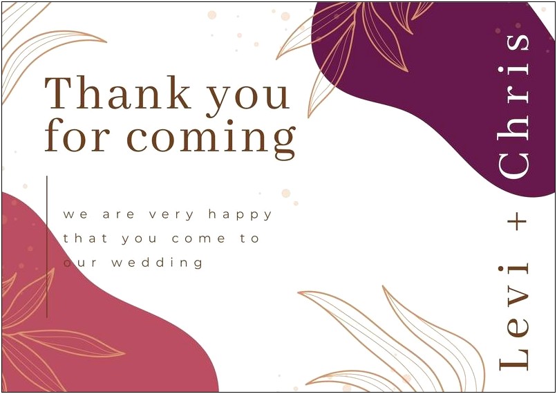 Free Wedding Thank You Card Template With Photo