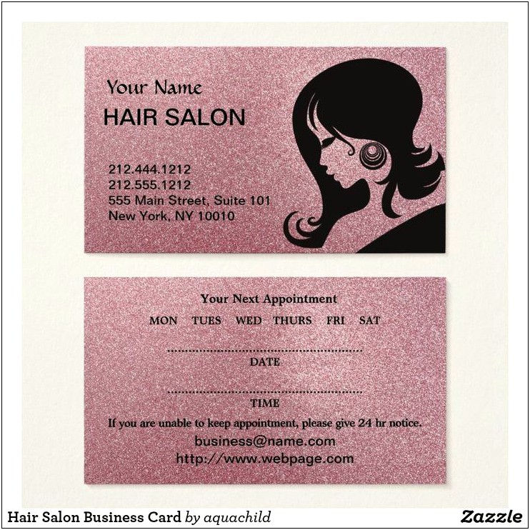 Free Weekly Appointment Template For Stylist Buisness Card