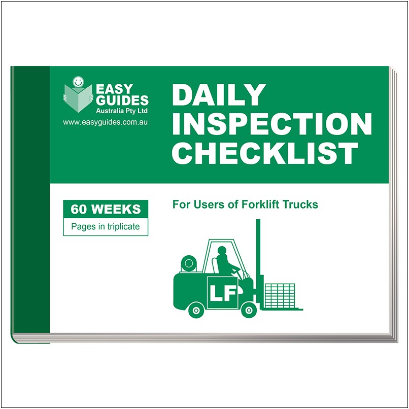 Free Weekly Forklift Inspection Checklist Template Uk