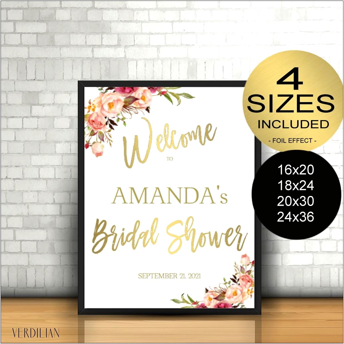 Free Welcome To Bridal Shower Poster Template