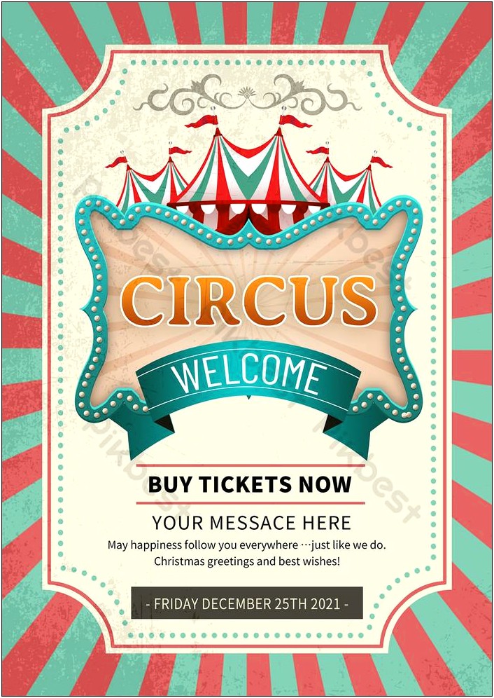 Free Welcome To The Circus Sign Template