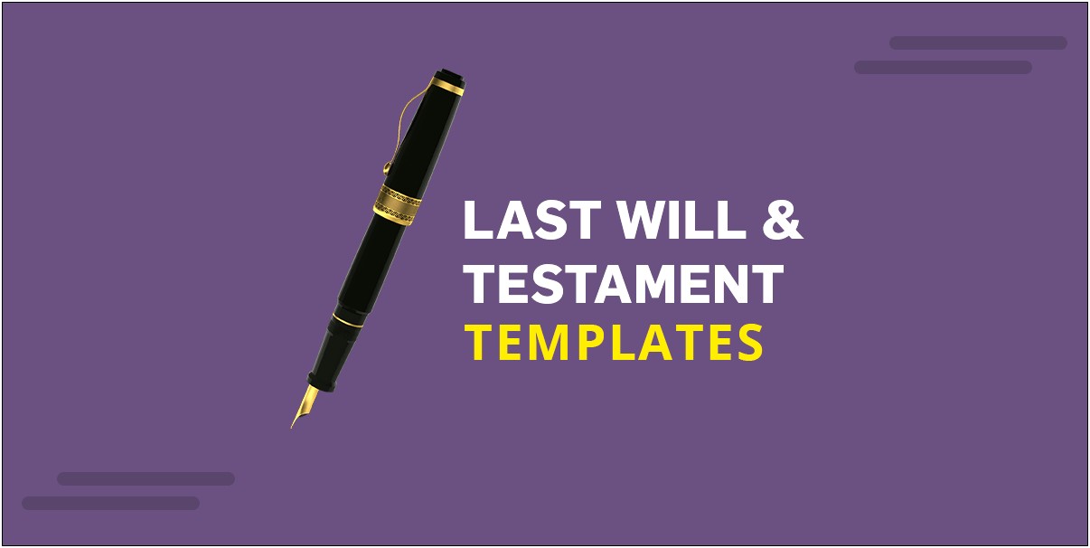 Free Will Template For Microsoft Word Australia