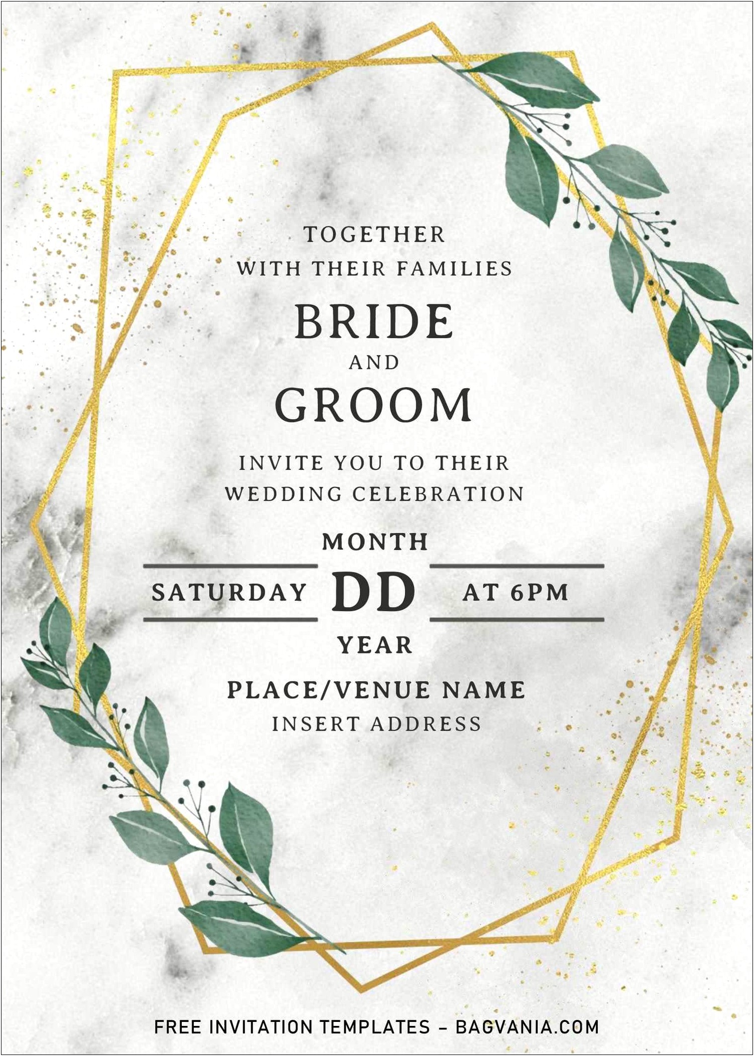 Free Word Templates For Wedding Invitations