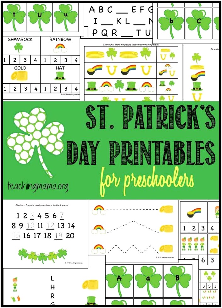 Free Writing Letter Template St Patrick Day Theme