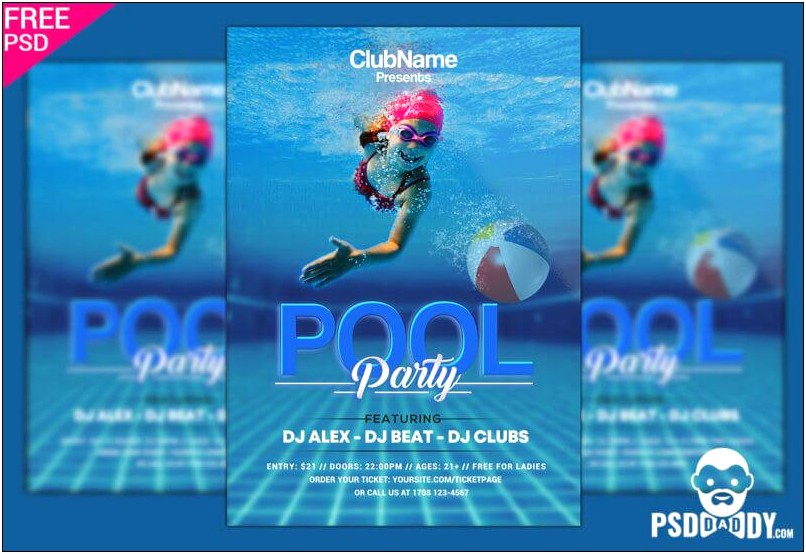 Freepsdflyer Summer Pool Party Free Flyer Template