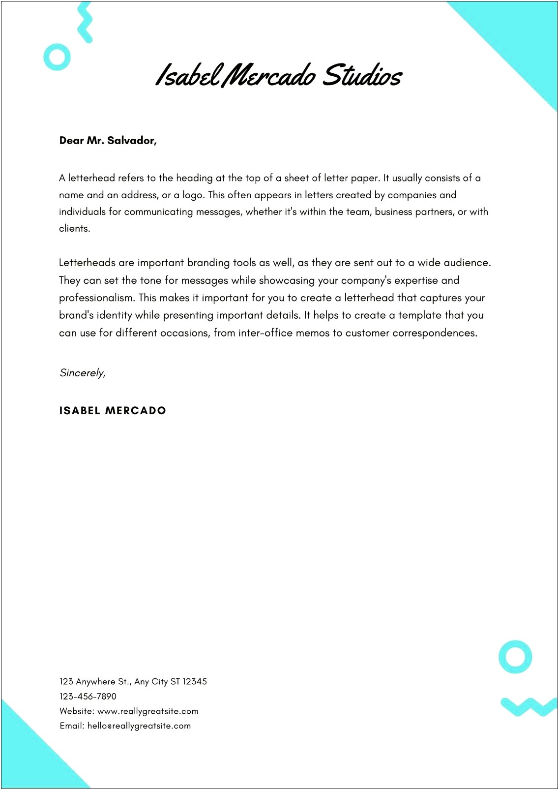 From The Desk Of Letterhead Free Template