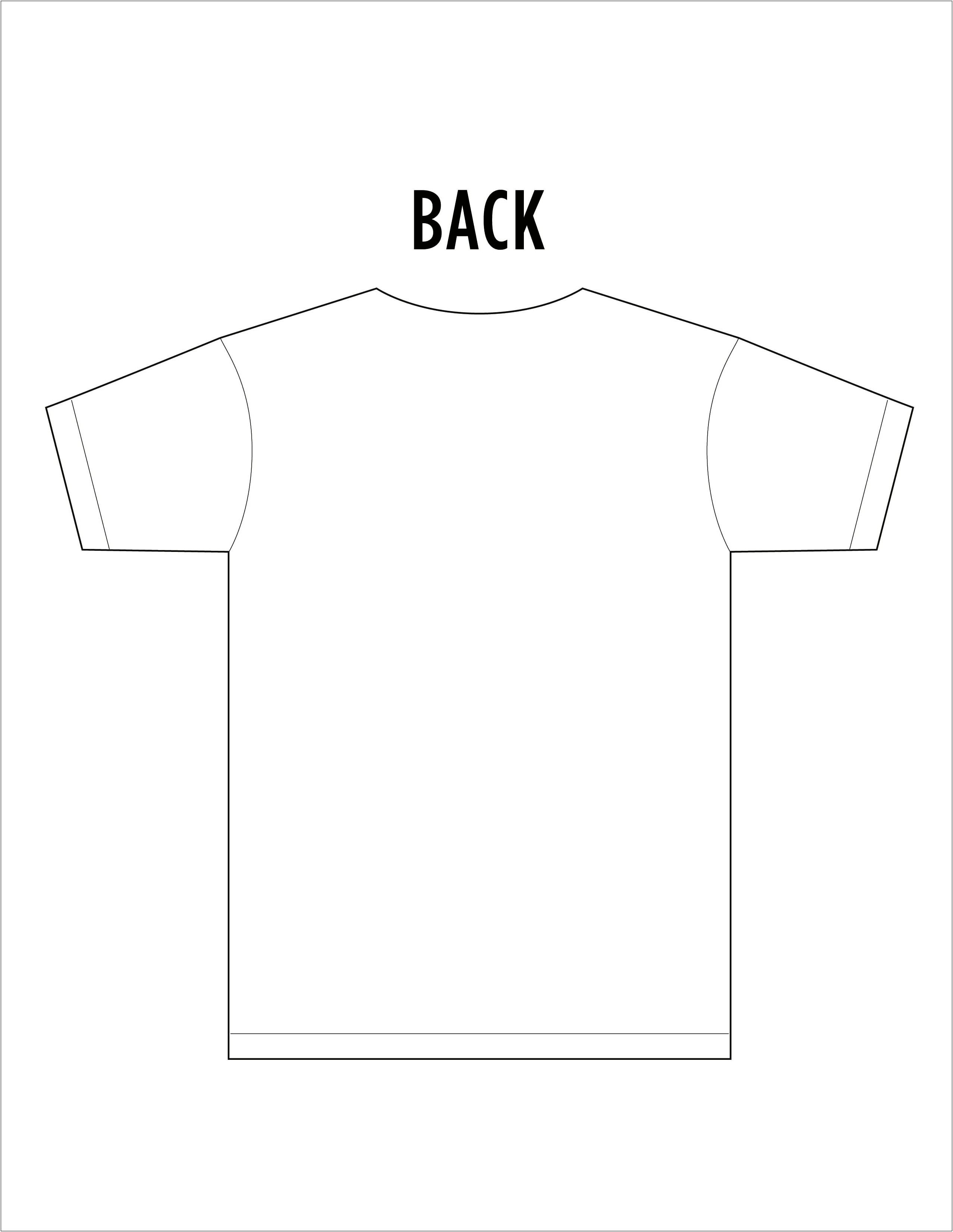 Front And Back Free T Shirt Templates