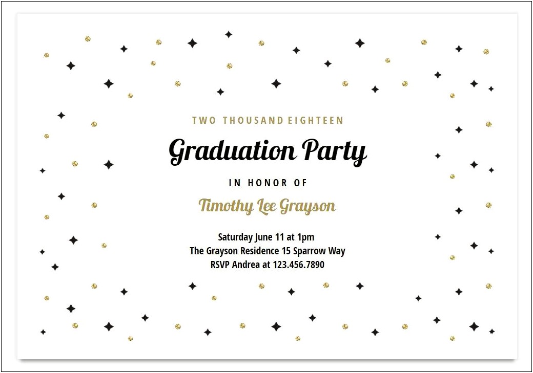 Front And Back Graduation Invitations Free Templates