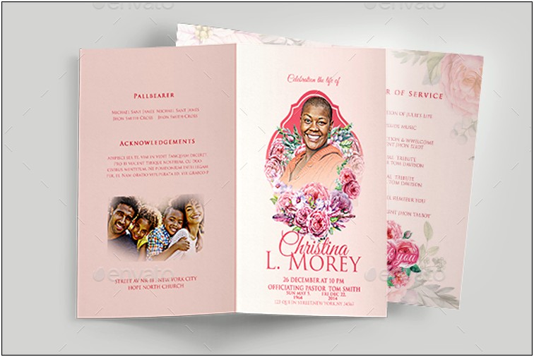 Funeral Program Template Psd Free Download