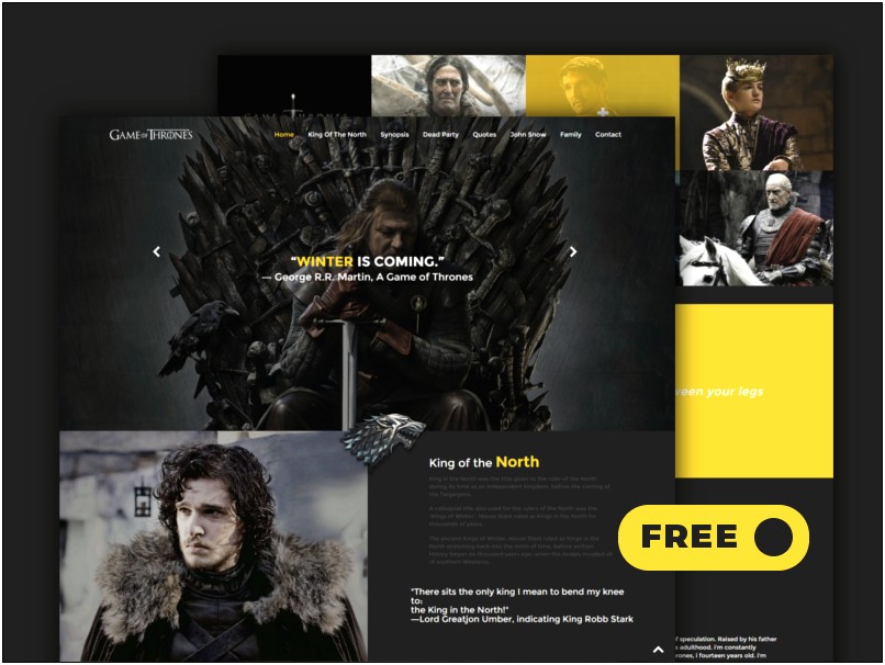 Game Of Thrones Photoshop Template Free