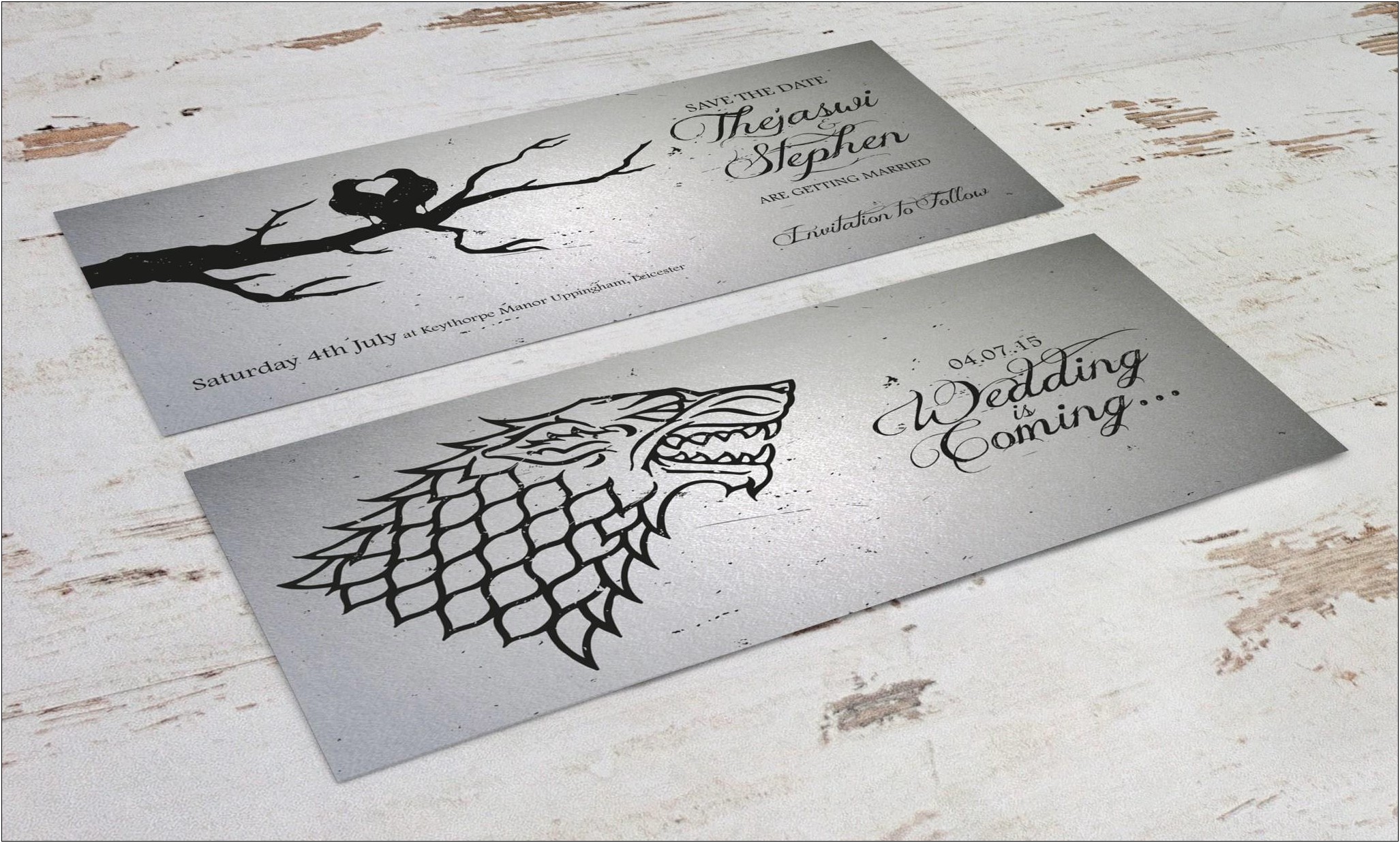 Game Of Thrones Themed Wedding Invitations