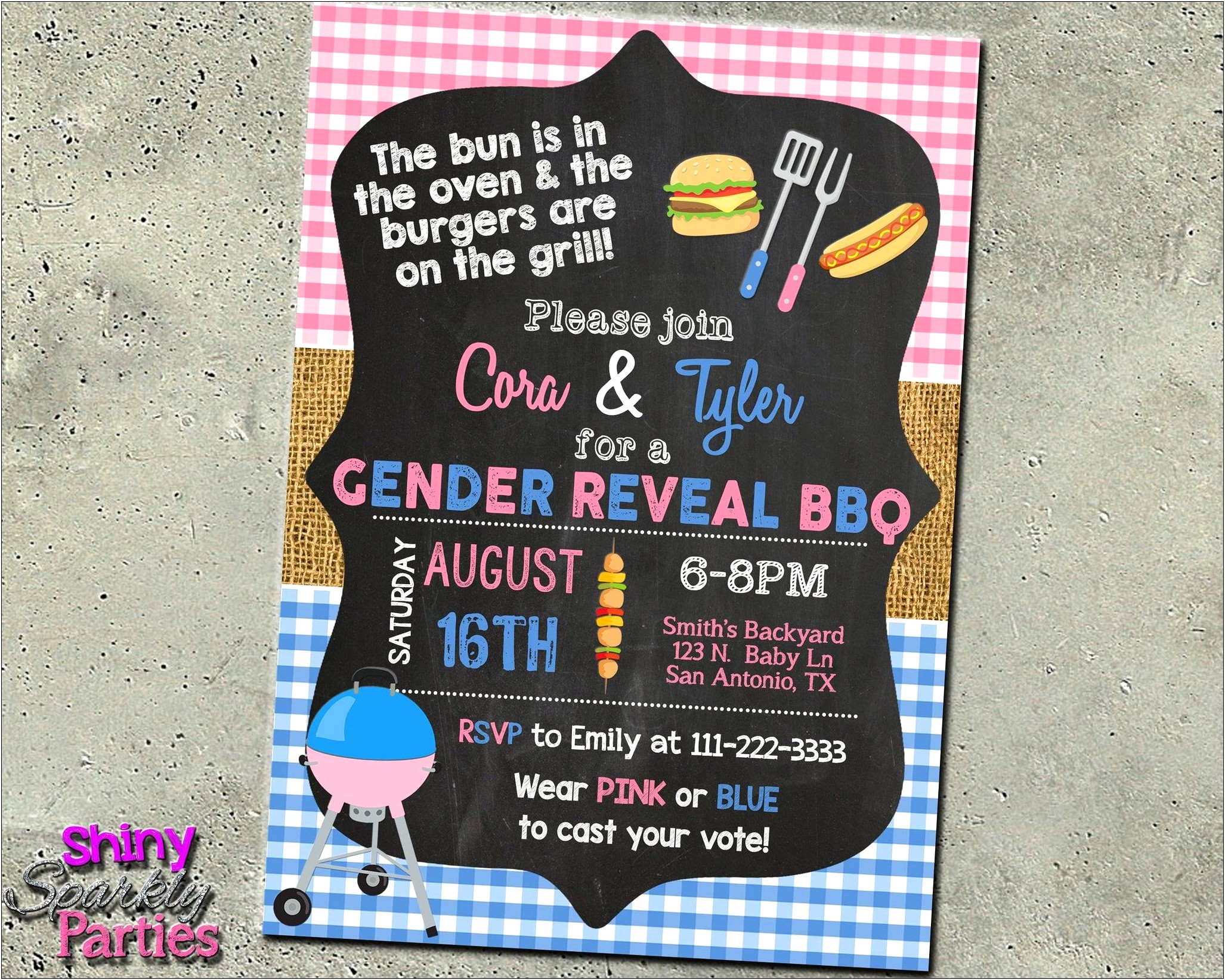 Gender Reveal Party Invitations Free Template