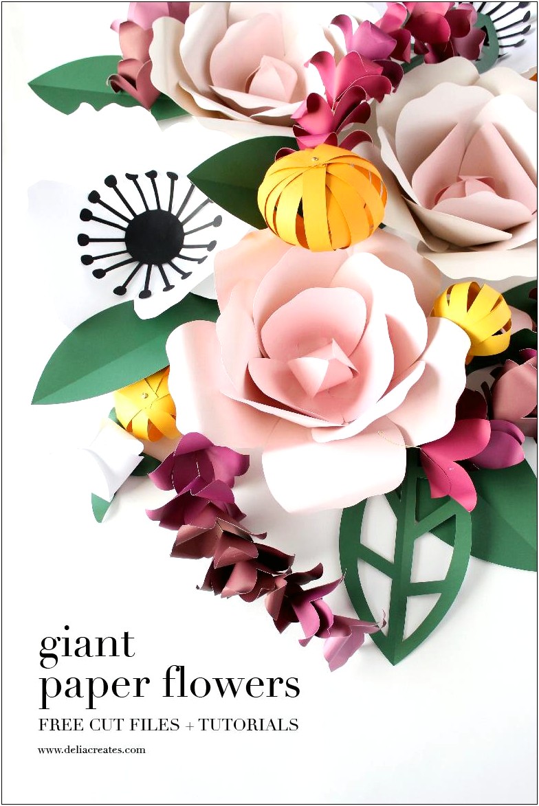 Giant Paper Flower Template Printable Free
