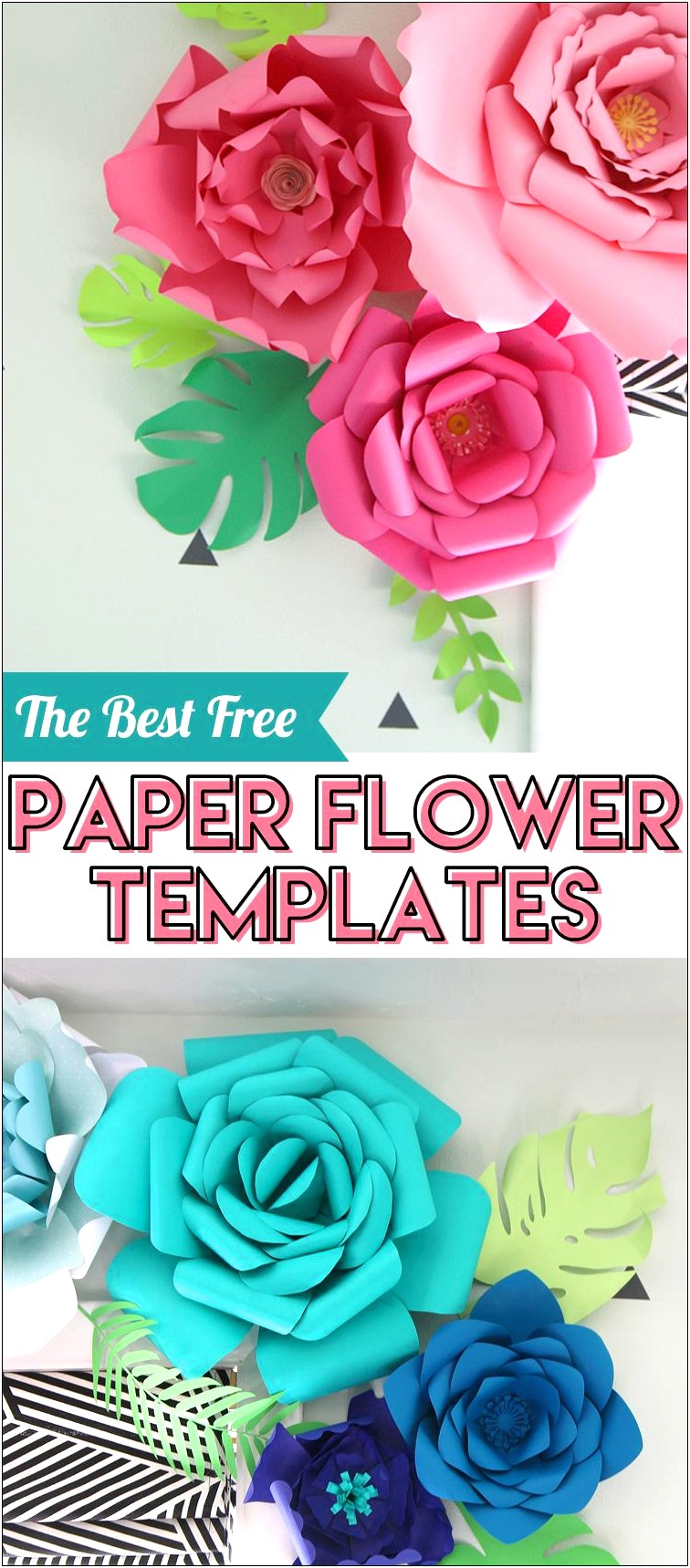 Giant Rose Paper Flower Template Free