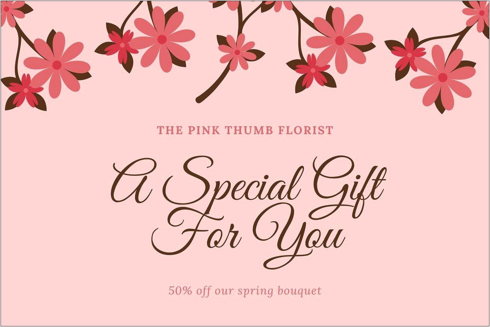 Gift Certificate Rose Gold Spa Template Free