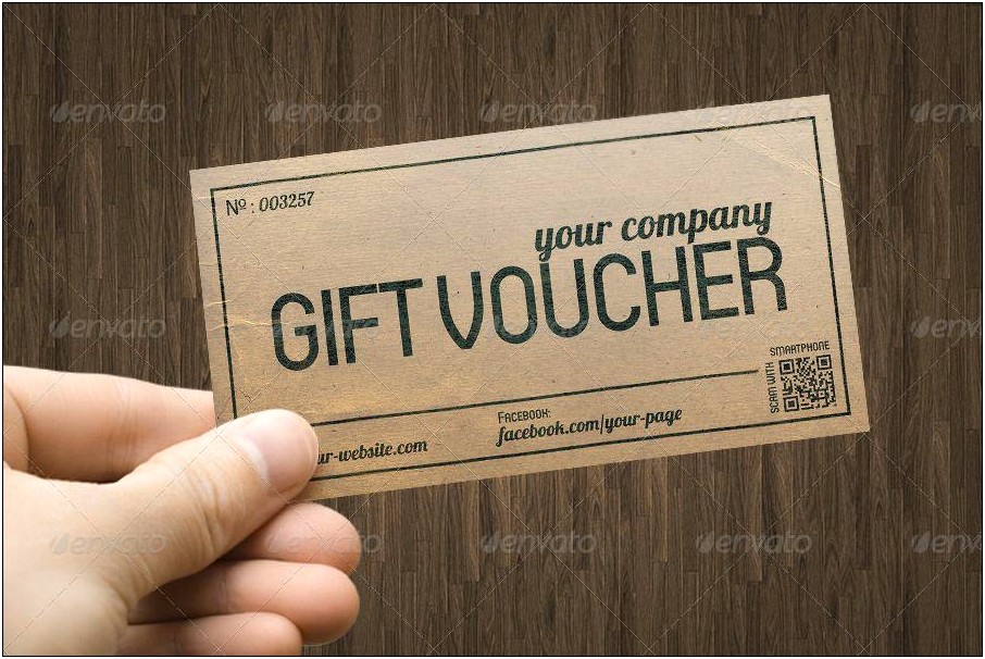 Gift Certificate Template With Wood Design Free